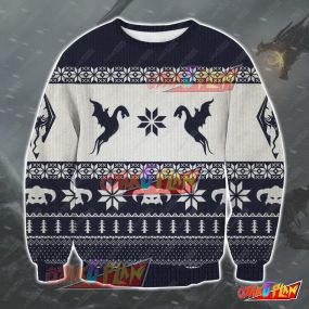 The Elder Scrolls Skyrim 3D Print Ugly Christmas Sweatshirt