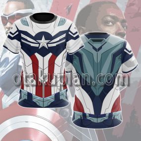 The Falcon and the Winter Soldier Falcon Sam Wilson Captain Hero Cosplay T-shirt