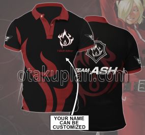 THE King Of Fighters KOF Ash Crimson Custom Name Polo Shirt