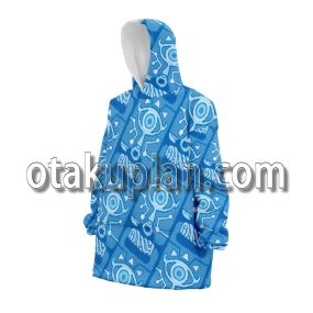 The Legend Of Zelda Sheikah Slate Blue Snug Oversized Blanket Hoodie