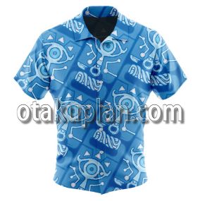 The Legend Of Zelda Sheikah Slate Discoloration Button Up Hawaiian Shirt