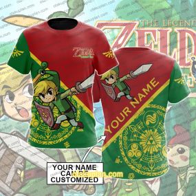 Zelda The Minish Cap Custom Name T-shirt