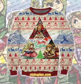 Zelda The Wind Waker Triangle 3D Printed Ugly Christmas Sweatshirt