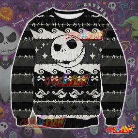 The Nightmare Before Christmas Jack 3D Print Ugly Christmas Sweatshirt