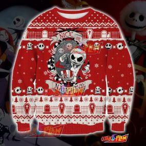 The Nightmare Before Christmas New Year Winter Jack Skellington V2 3D Print Ugly Christmas Sweatshirt