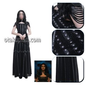 The Witcher 3 Yennefer Black Dress Cosplay Costume