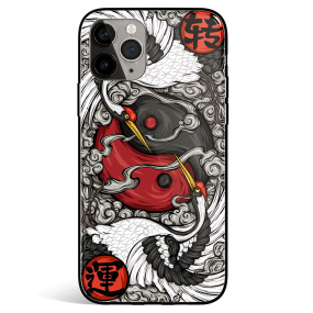 To be Lucky Crane Tempered Glass iPhone Case