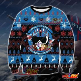 Top Gun Maverick 3D Print Ugly Christmas Sweatshirt