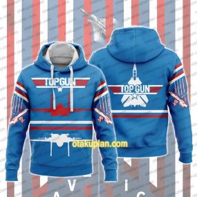 Top Gun Red And White Lines Hoodie