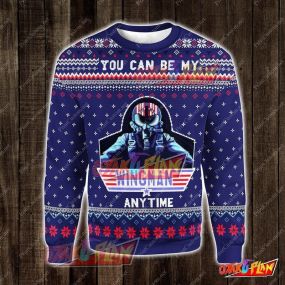 Top Gun Wingman 3D Print Ugly Christmas Sweatshirt