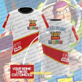 Toy Story White And Red Custom Name T-shirt