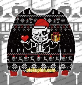 Undertale Sans 3D Print Ugly Christmas Sweatshirt