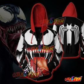 Spiderman Venom Zip Up Hoodie Jacket