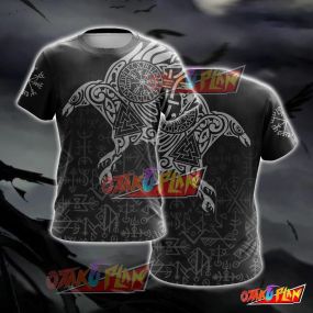Vikings - The Raven of Odin Tattoo Cosplay T-shirt