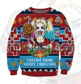 We Are Bad Guys Harley Quinn Comics Custom Name 3D Printed Ugly Christmas Sweatshirt