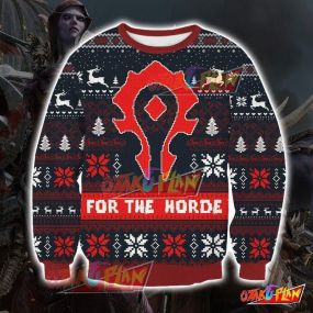 World Of Warcraft For The Horde 3D Print Ugly Christmas Sweatshirt V2