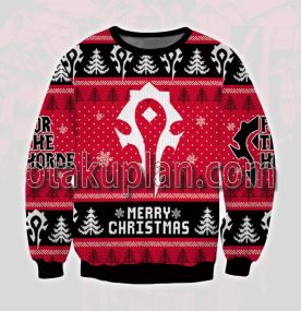 World Of Warcraft For The Horde 3d Printed Ugly Christmas Sweatshirt