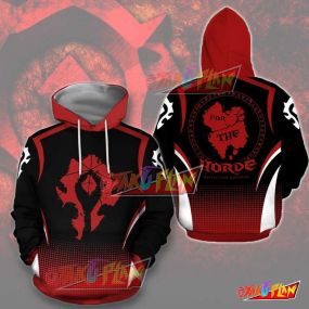World Of Warcraft WOW For The Horde All Over Print Pullover Hoodie
