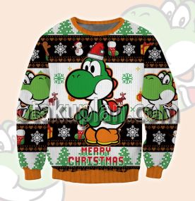 Yoshi Super Mario V1 3d Printed Ugly Christmas Sweatshirt