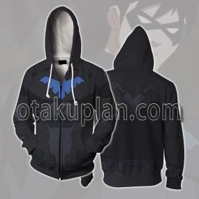 Young Justice Nightwing Cosplay Zip Up Hoodie