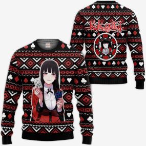 Yumeko Jabami Ugly Christmas Sweater Kakegurui Hoodie Shirt