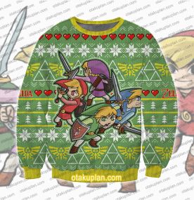 Zelda Link Gems 3D Printed Ugly Christmas Sweatshirt