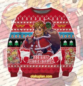 Zelda Santa Link 3D Printed Ugly Christmas Sweatshirt