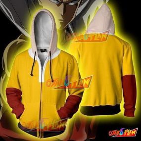 One Punch Man Saitama Zip Up Hoodie Jacket