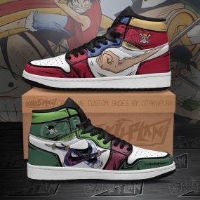 Zoro & Luffy Gomu Gomu and Santoryu One Piece Anime Sneakers Shoes