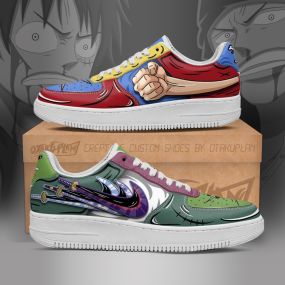 Zoro and Luffy Air One Piece Anime Sneakers Shoes