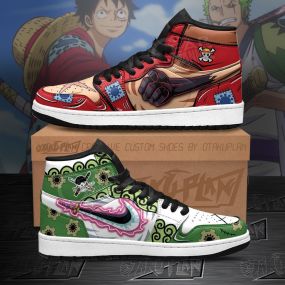 Zoro and Luffy Wano Arc One Piece Anime Sneakers Shoes