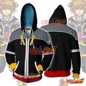 Kingdom Hearts Hoodie - Kingdom Hearts 2 Sora Black Jacket