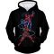 Super Cool Spiderman and Deadpool Action Black Hoodie SP059