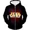 Star Wars Super Cool Golden Star Wars Promo Awesome Black Zip Up Hoodie SW059