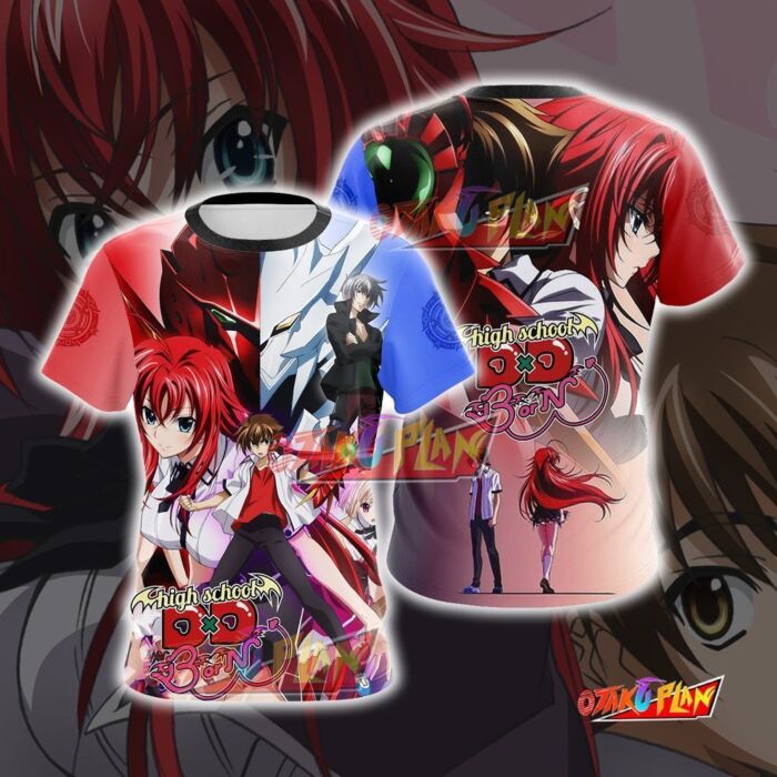 Oswald Hub Murmuring High School DxD White And Red T-shirt