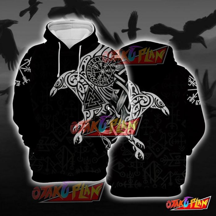 The Raven of Odin Tattoo Cosplay Hoodie