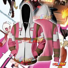 Deadpool Pink Cosplay Jacket Zip Up Hoodie