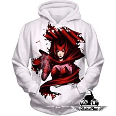 Extremely Dangerous Superhero Scarlet Witch Amazing White Hoodie SW012