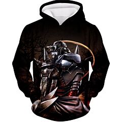 Fullmetal Alchemist Trapped in an Armour Cool Hero Alphonse Elrich Amazing Anime Graphic Hoodie FA028