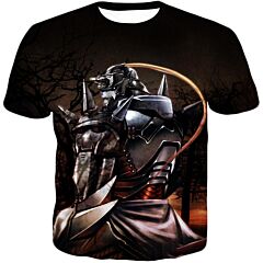 Fullmetal Alchemist Trapped in an Armour Cool Hero Alphonse Elrich Amazing Anime Graphic T-Shirt FA028