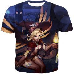 Overwatch Beautiful Healer Mercy Halloween Skins T-Shirt OW085