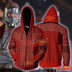 Guardians Of The Galaxy Vol. 2 Star-Lord Hoodie Cosplay Jacket Zip Up