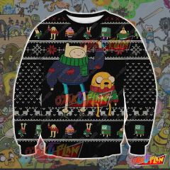 Adventure Time V4 3D Print Ugly Christmas Sweatshirt