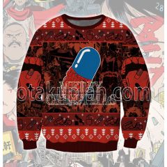 AKIRA pill Christmas 3D Printed Ugly Christmas Sweatshirt