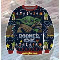 Baby Yoda Boomer Ok Star Wars Ugly Christmas Sweatshirt