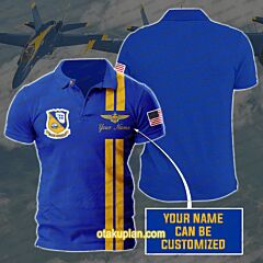 Blue Angels Custom Name Polo Shirt