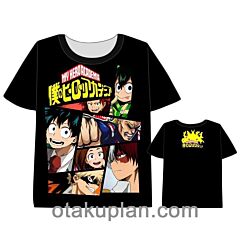 Boku no Hero Academia Midoriya Izuku TODOROKI SHOTO Printed T-shirt