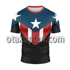 Captain America Vol 5 Days Gone By Rash Guard Compression Shirt