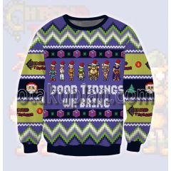 Chrono Trigger Good Tidings We Bring Purple 3D Printed Ugly Christmas Sweatshirt