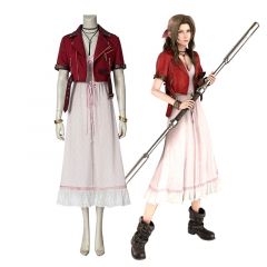 Game Final Fantasy VII Remake FF7 Aerith Gainsborough Outfits Cosplay Costume
